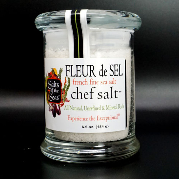 Fleur de Sel sea salt is a french white  sea salt that has a delicate flavor and is considered the "Caviar " of salts.