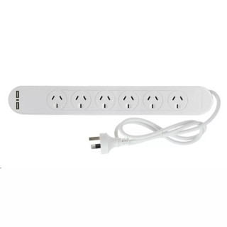 Image Pudney 6-Way Surge Protection with 2 USB Ports - Betta Online Only Price