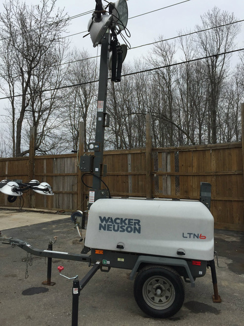 5 Used Light Tower Package  Wacker Neuson LTN6L Tow Behind Diesel Kohler Eng.w/6K Generator