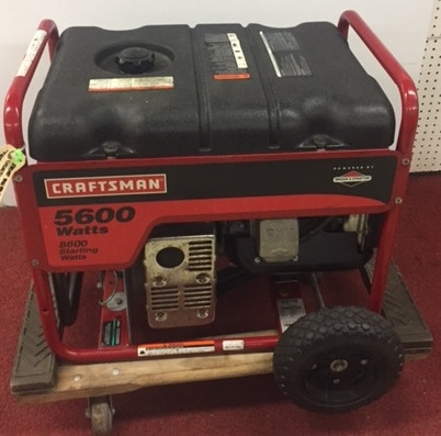 USED Craftsman 5600 watt Model 32560 Potable Generator Gas Brigs & Stratton Eng.