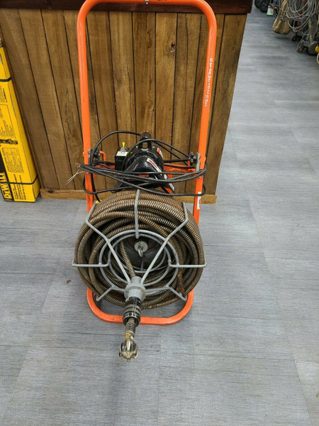 General Wire Main Sewer Snake 100' x 3/4" Plumbing Commercial Drain Cleaner Used