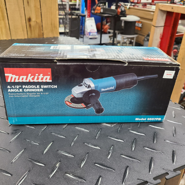 Makita 4‑1/2" Paddle Switch Angle Grinder, with AC/DC Switch