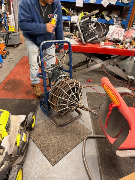 Snake Electric Eel 100' x 3/4 Power Drain Cleaner Clogged Main Drain USED