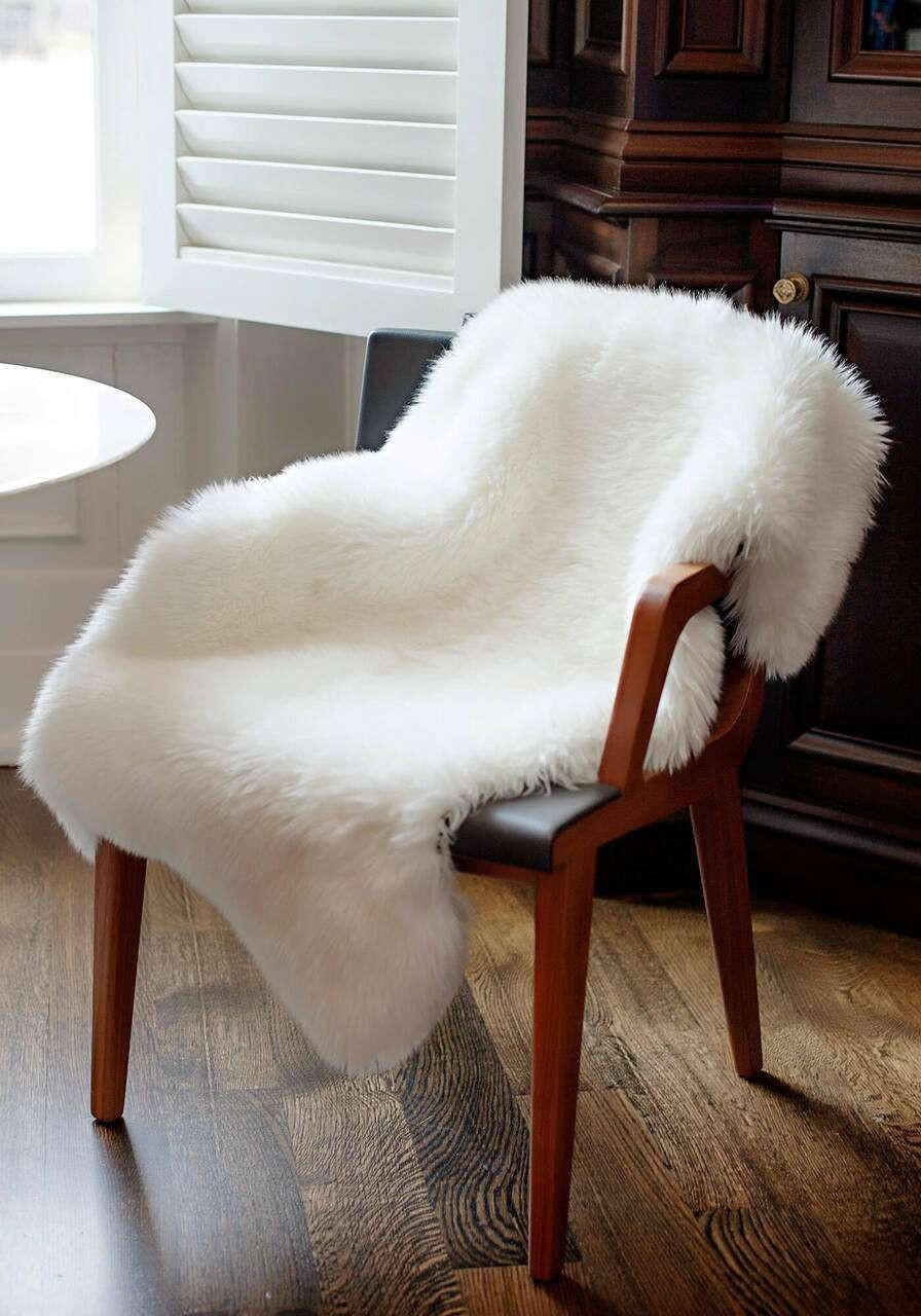 bear fur chair