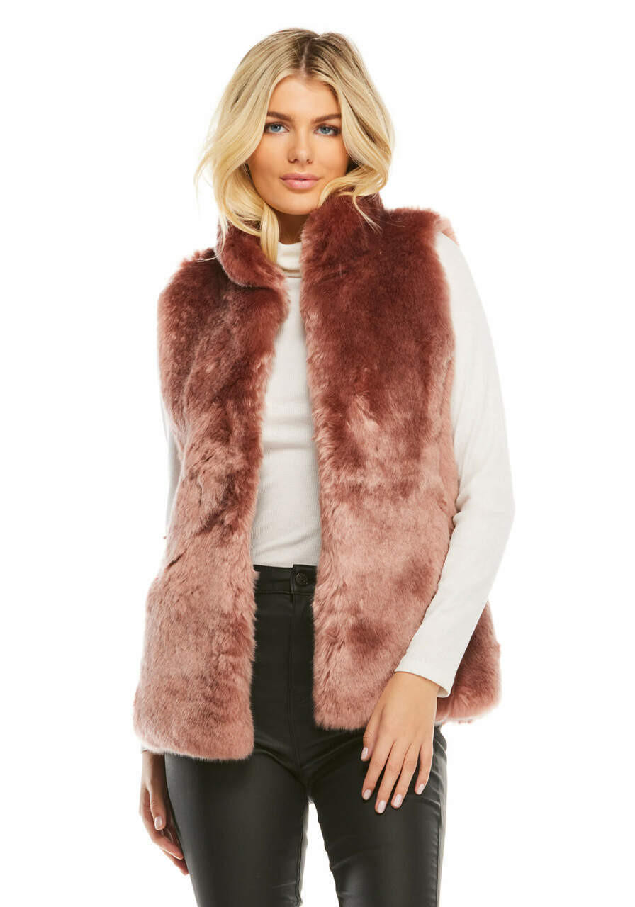 Fabulous-Furs Donna Salyers Faux Fur Hook Vest