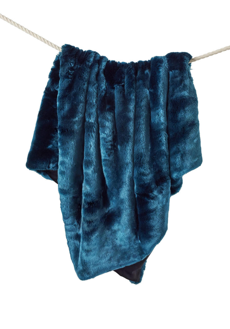 Black Mink Faux Fur Throw Blanket by Fabulous Furs