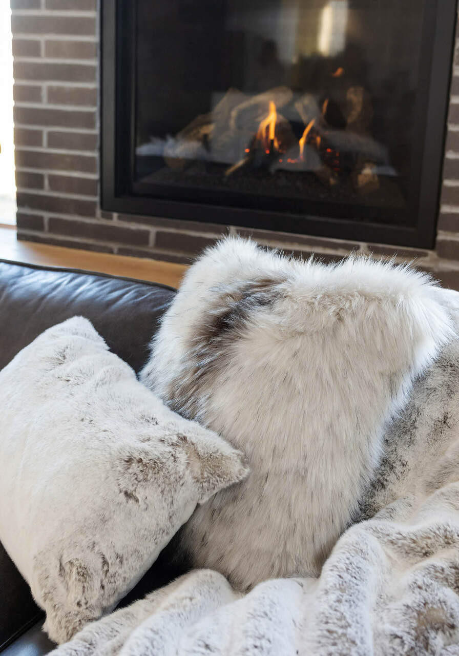 Faux Fur Throw Pillows