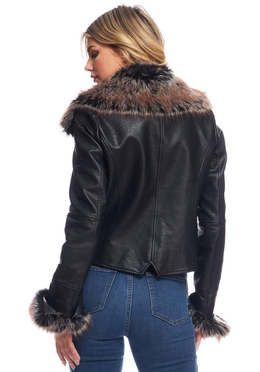 Move Free Leather Like Bordeaux Moto Jacket - Grace and Lace