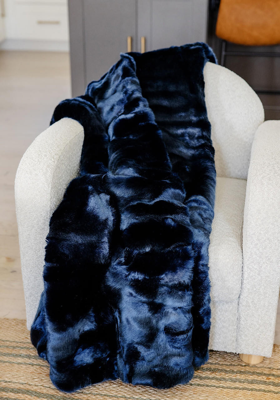 Donna Salyers Fabulous-Furs Black Mink Signature Series Throw Black