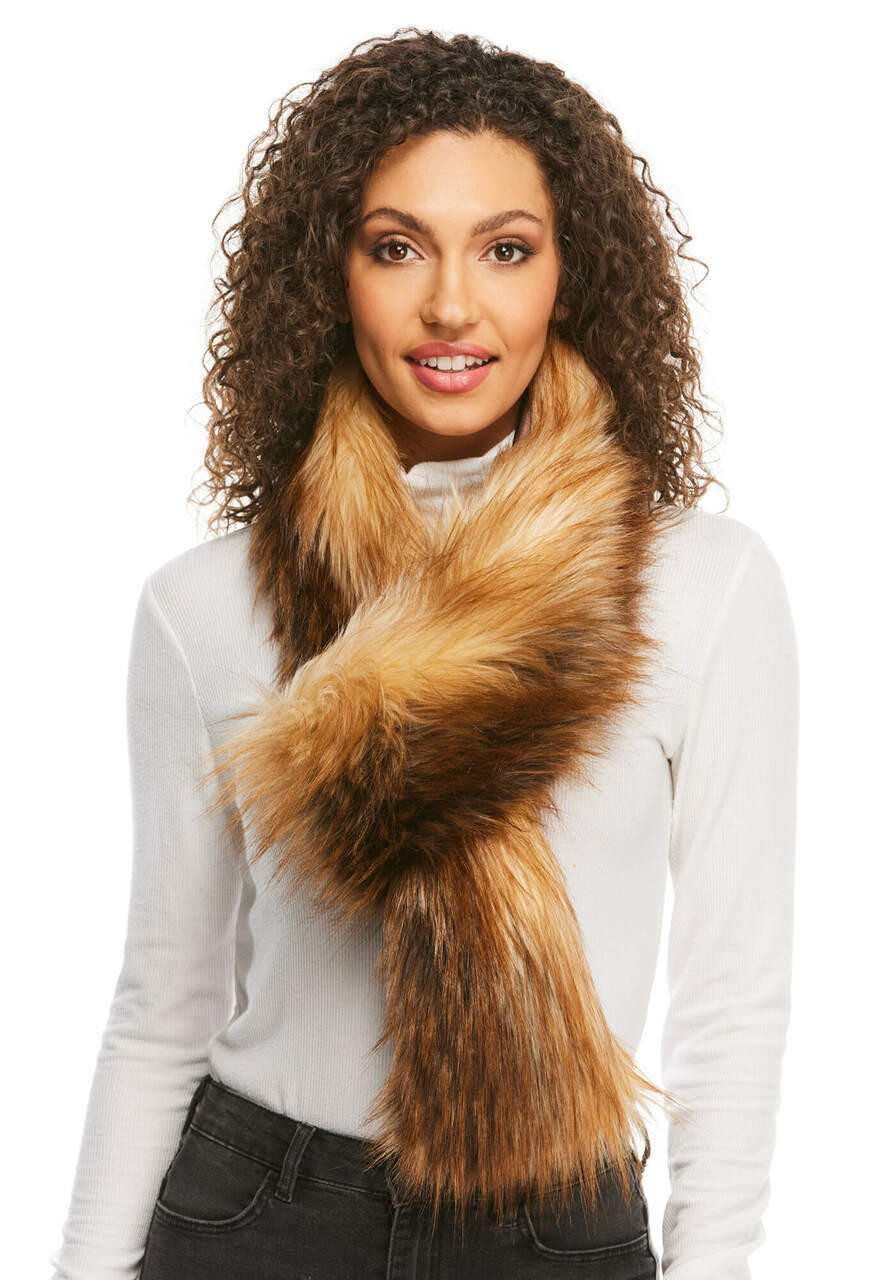 Womens fox fur scarf