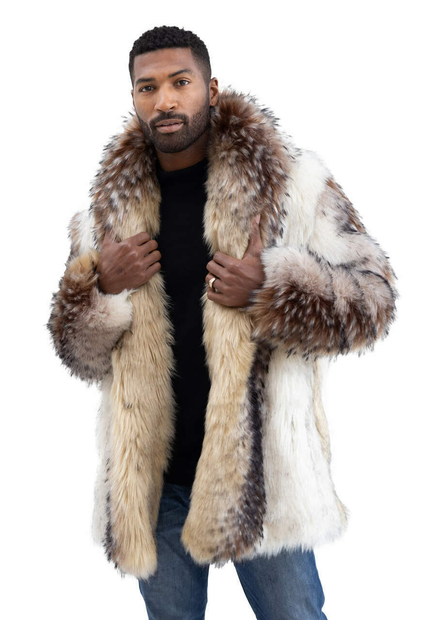 Fur coat sales mens real