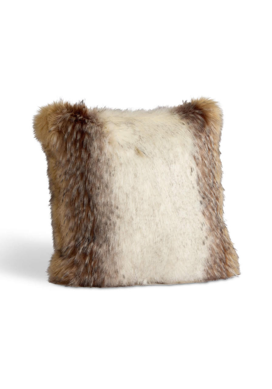 Limited Edition Arctic Wolf Faux Fur Pillows