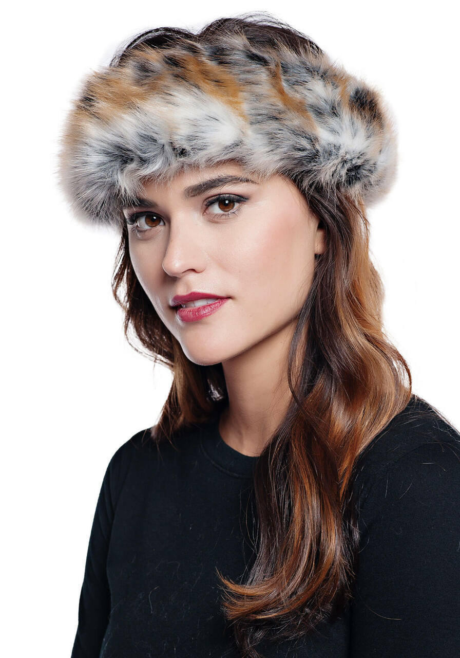 Smokey Fox Faux Fur Cossack Hat - Fabulous-Furs