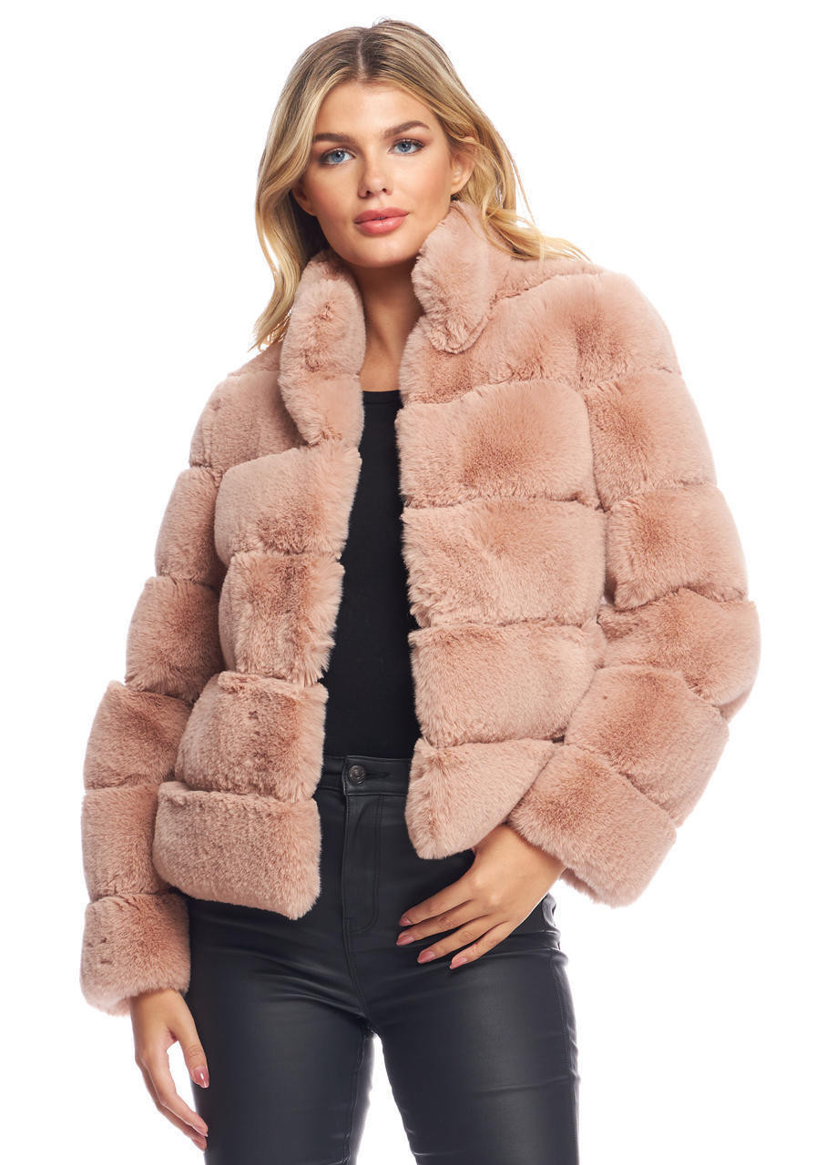 Seeking Chic Faux Fur Jacket