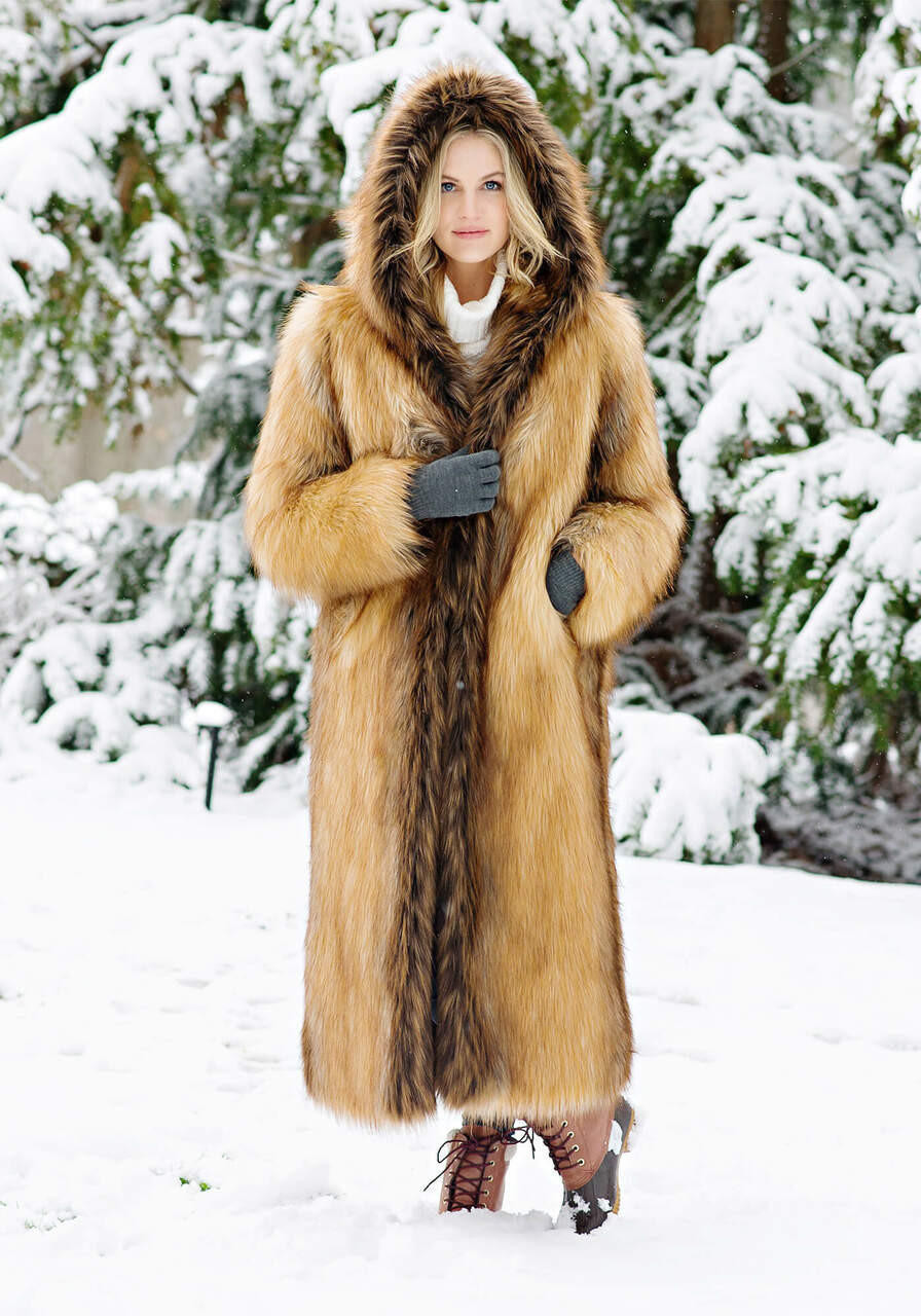 Jacob Red Fox Fur Parka with Rabbit Fur