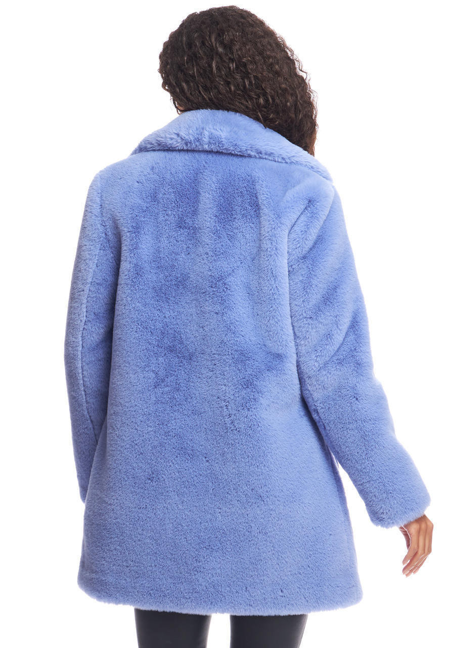 Periwinkle Faux Fur Le Mink Jacket Women's Coats & Jackets