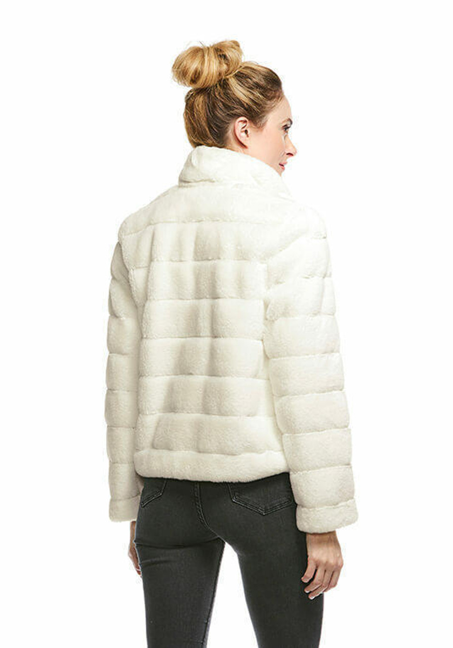 Ivory Mink Faux Fur Perfect Little Jacket SALE Fabulous-Furs