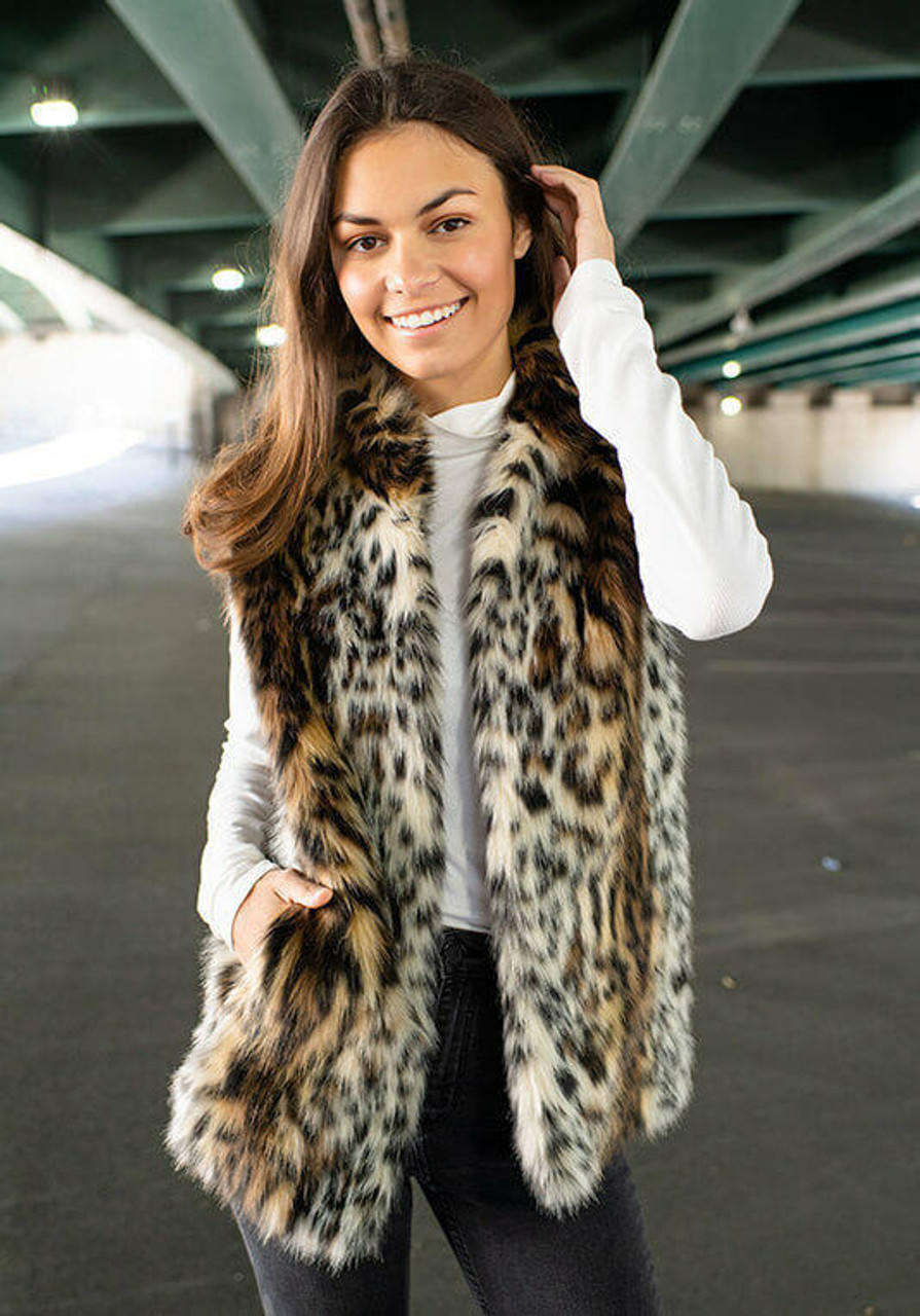 Fabulous-Furs Donna Salyers Faux Fur Hook Vest