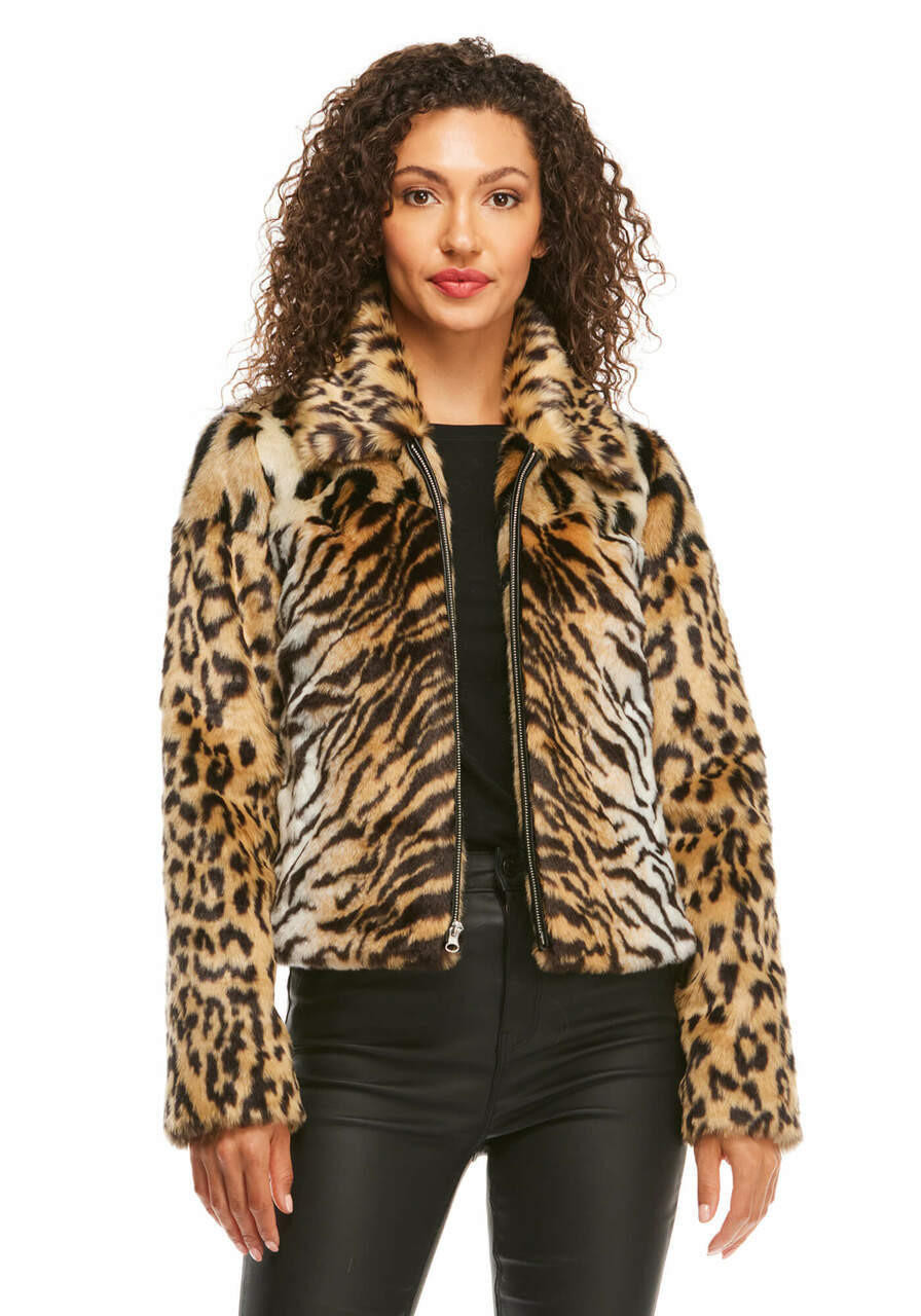 Remix Faux Fur Zip Jacket