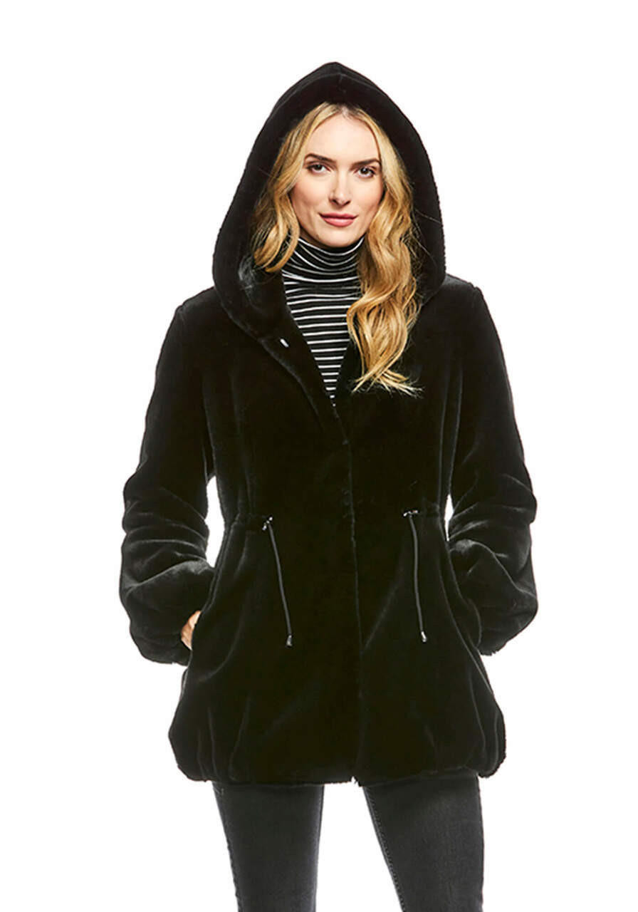 Anorak jacket with fur on sale hood