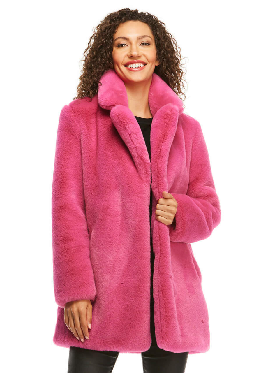 Faux Fur Coat - Alicia - Morning Lavender Online Boutique