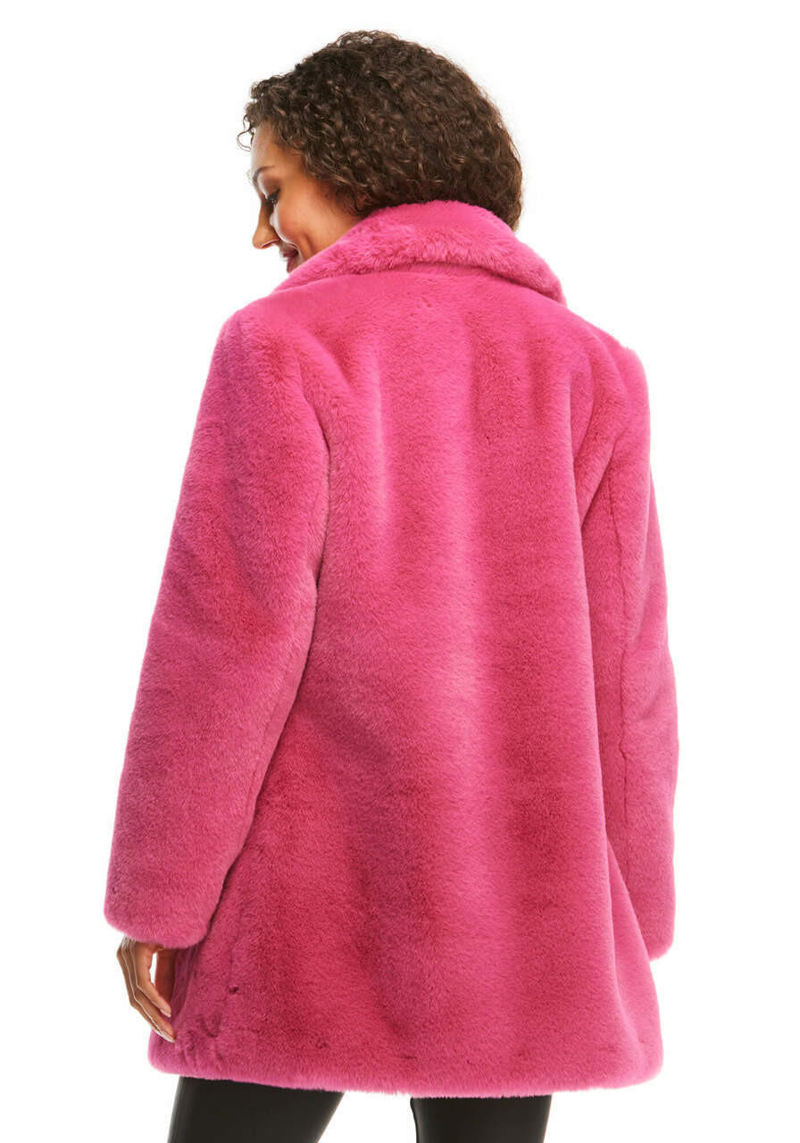 Hot Pink Faux Fur Le Mink Jacket Women Fabulous-Furs