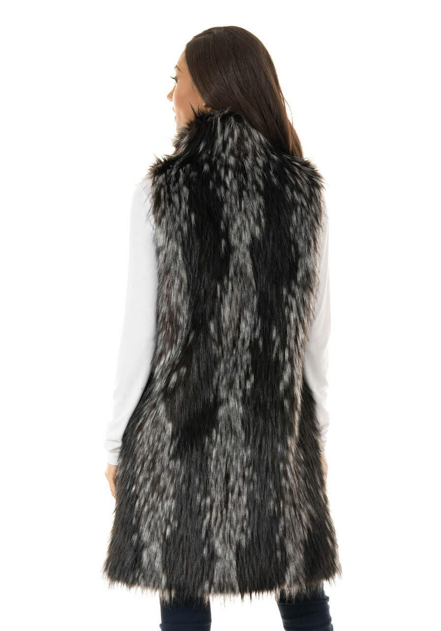 Midnight Fox Faux Fur Stroller Vest