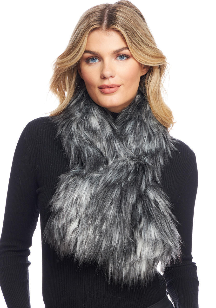 Smokey Fox Faux Fur Pull-Through Scarf Scarves