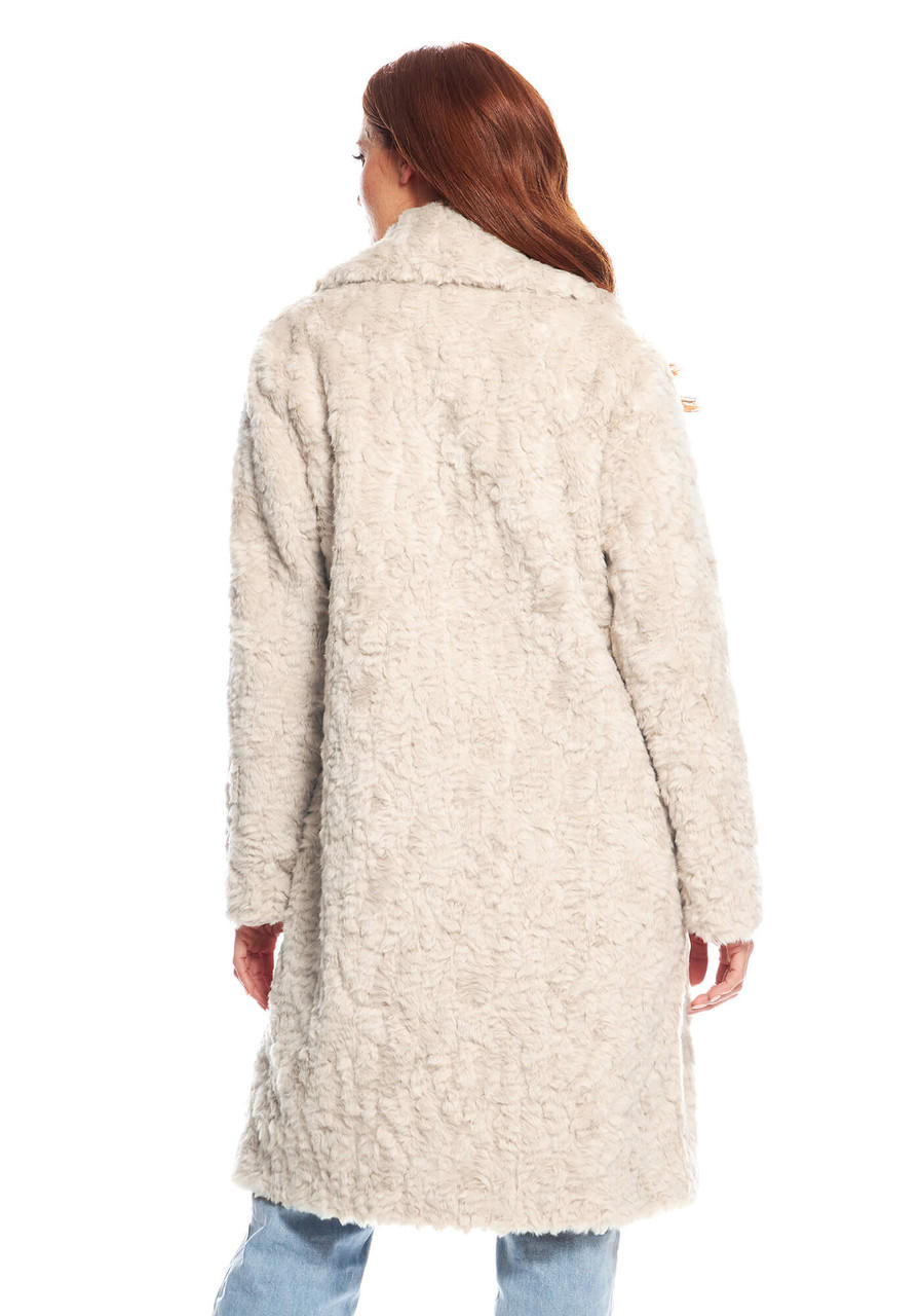 Vintage Faux Fur Everywhere Persian Lamb Knee-Length Coat