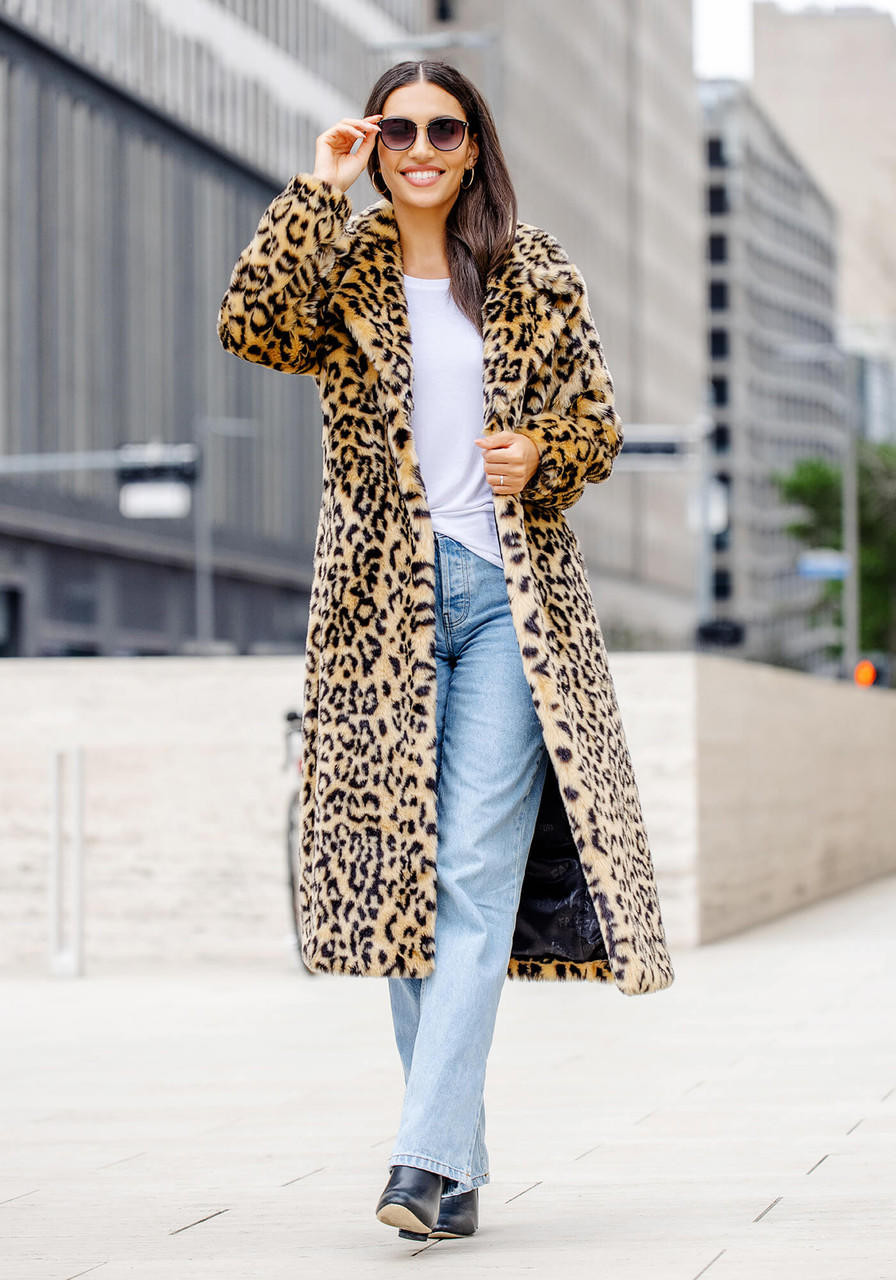 Leopard Faux Fur Roam Free Maxi Coat - Fabulous Furs