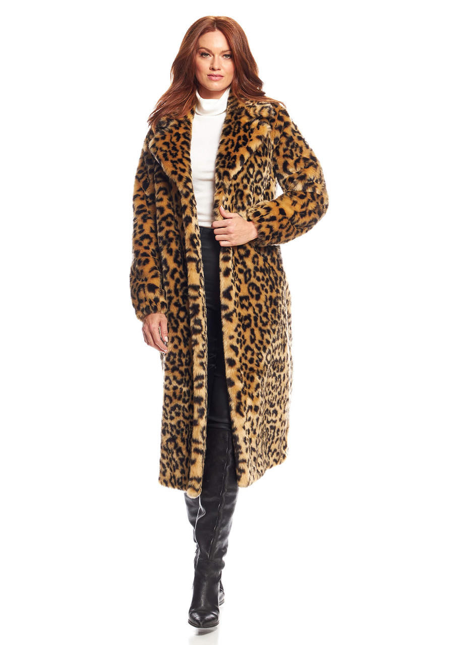 Leopard Faux Fur Roam Free Maxi Coat