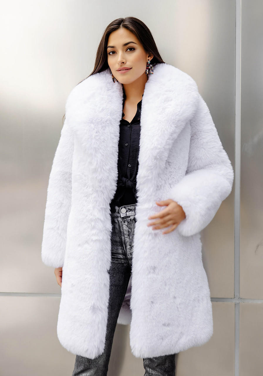 WinteWinter Love Faux Fur Coat snow white S