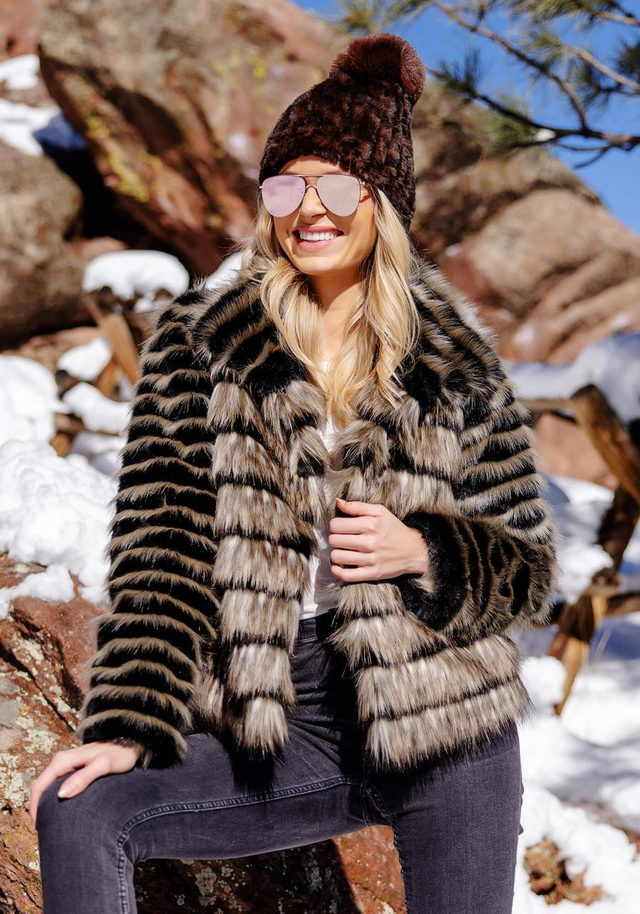 Front Row Faux Fur Fox Jacket - Fabulous Furs