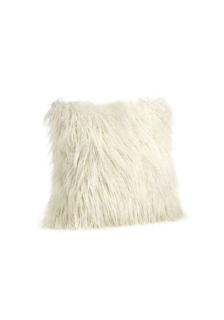 Fabulous-Furs Signature Series Ivory Tibetan Lamb Faux Fur Pillows
