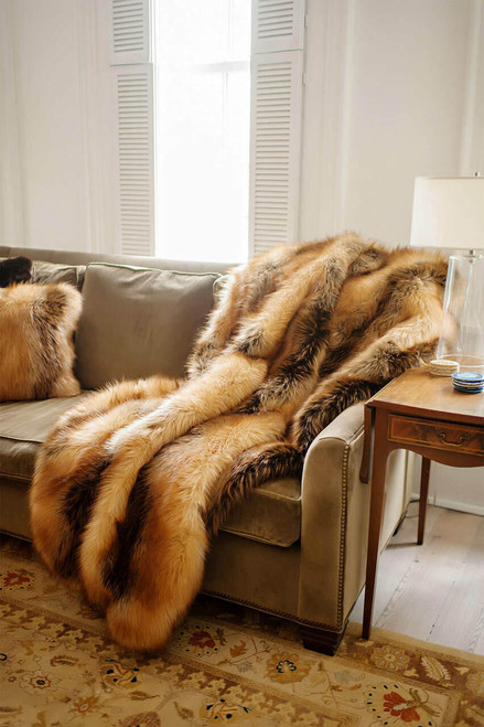 Fabulous-Furs Limited Edition Red Fox Faux Fur Throws 
