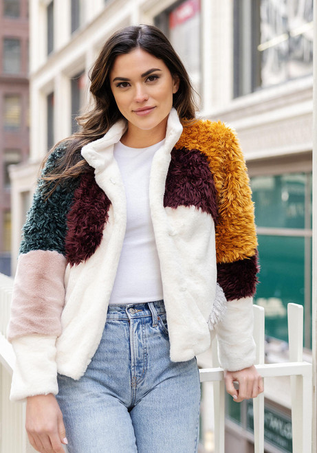 Freestyle Faux Fur Varsity Jacket Collections