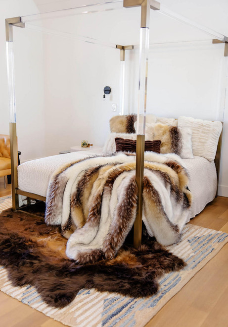  Limited Edition Arctic Wolf Faux Fur Throws 