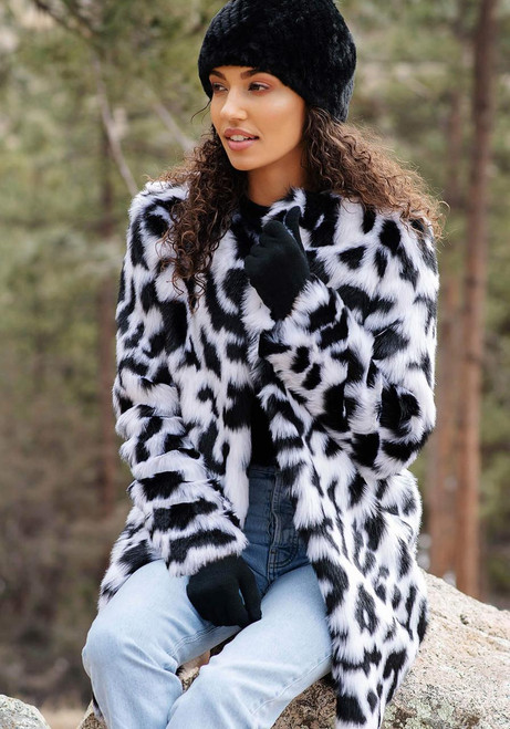  Black & White Faux Fur Superstar Stroller 