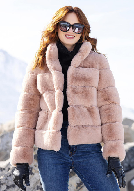  Blush Faux Fur Posh Jacket 