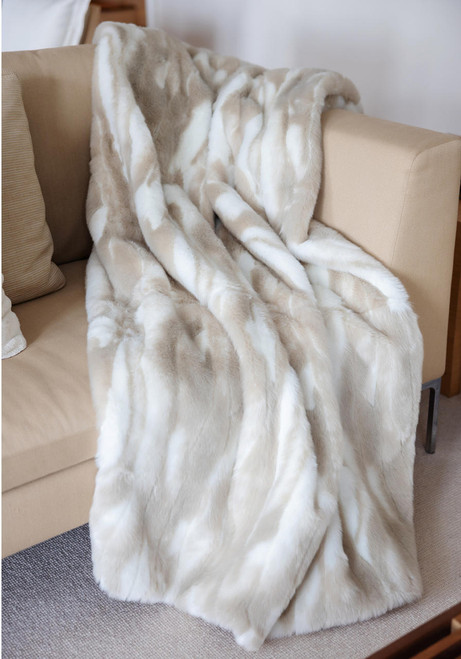 Fabulous-Furs Signature Series Winter Rabbit Faux Fur Throws  Fabulous-Furs Signature Series Winter Rabbit Faux Fur Throws