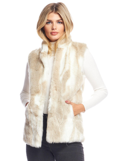  Winter Rabbit Faux Fur Hook Vest 