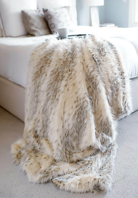 Fabulous-Furs Limited Edition Arctic Leopard Faux Fur Throws 