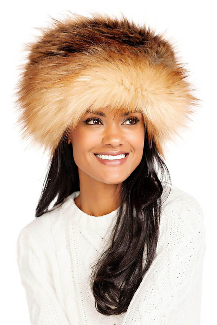 Fabulous-Furs Red Fox Faux Fur Russian Style Hat 
