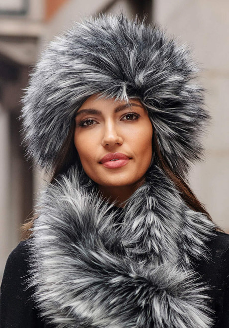 Fabulous-Furs Smokey Fox Faux Fur Cossack Style Hat