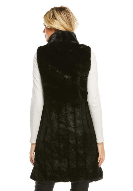 Fabulous-Furs Black MInk Faux Fur Stroller Vest 