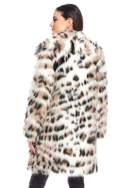 Fabulous-Furs Wild Side Faux Fur Knee-Length Coat 