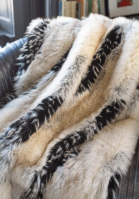 Fabulous-Furs Limited Edition Ivory Fox Faux Fur Throws 