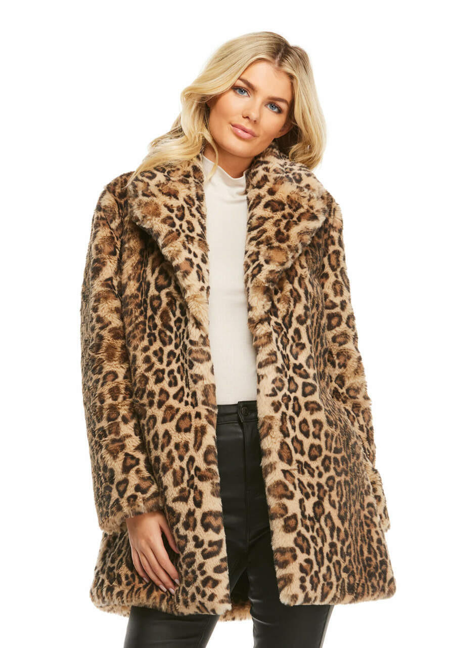 Leopard Faux Fur Le Mink Jacket