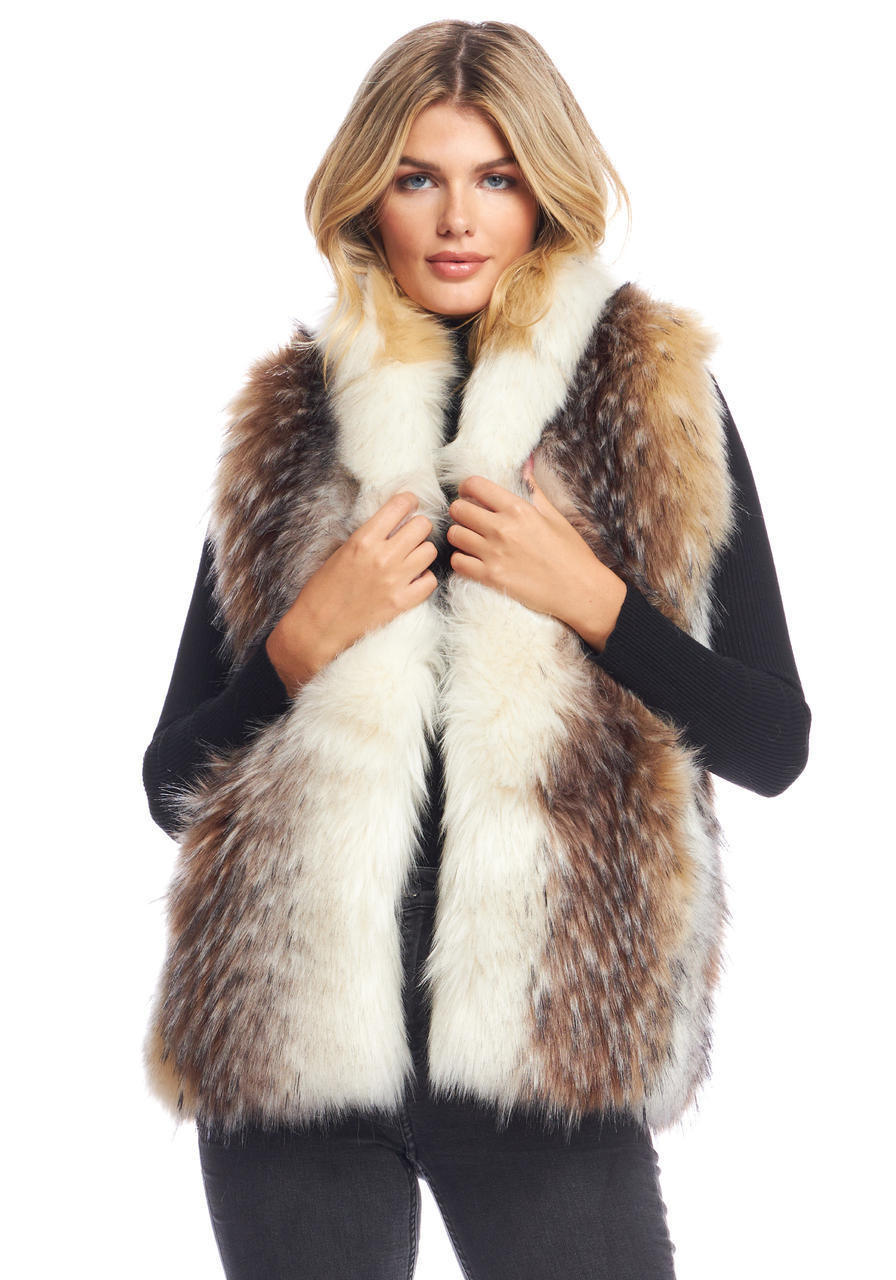 Fabulous-Furs Donna Salyers Faux Fur Hook Vest