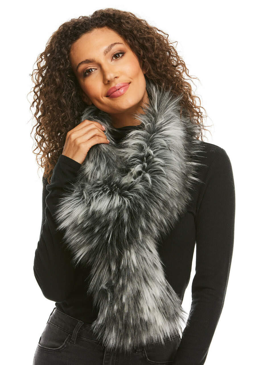 Smokey Fox Faux Fur Pull-Through Scarf Scarves